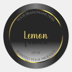 Trendy Black and White Product Labels Gold Lijst