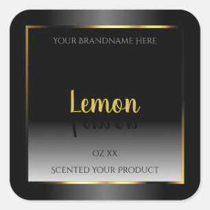 Trendy Black and White Product Labels Gold Lijst
