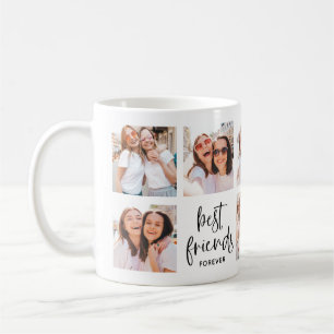 Trendy Black and White Script   Beste vrienden fot Koffiemok