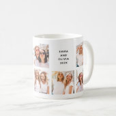 Trendy Black and White Script | Foto van beste vri Koffiemok (Voorkant rechts)