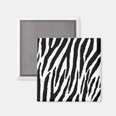 Trendy Black and White Zebra Pattern Magneet (Voorkant / Achterkant)