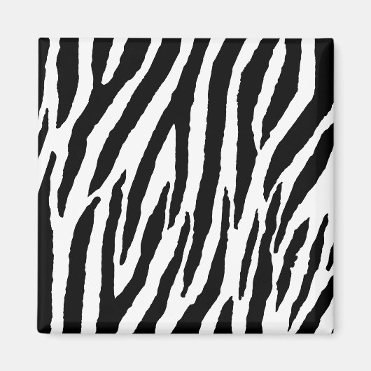 Trendy Black and White Zebra Pattern Magneet (Voorkant)