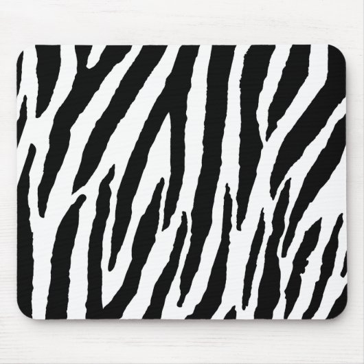 Trendy Black and White Zebra Pattern Muismat (Voorkant)