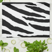 Trendy Black and White Zebra Pattern Theedoek (Gevouwen)