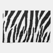 Trendy Black and White Zebra Pattern Theedoek (Horizontaal)