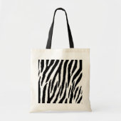 Trendy Black and White Zebra Pattern Tote Bag (Voorkant)