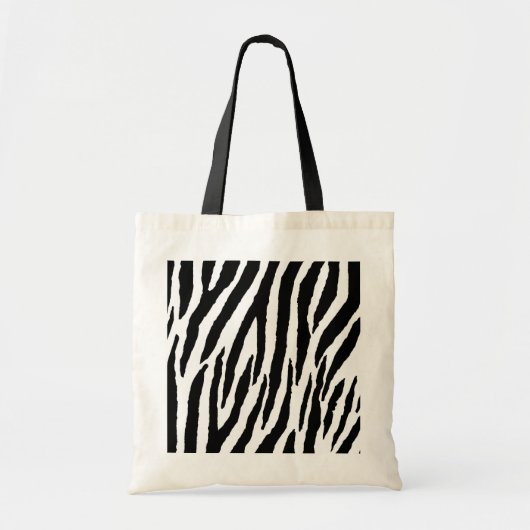 Trendy Black and White Zebra Pattern Tote Bag (Voorkant)