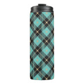 Trendy Black Aqua Pset Pattern Thermosbeker (Voorkant)