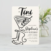 Trendy Black Bow Tini Bit Ouder 30ste Verjaardag Kaart (Staand voorkant)