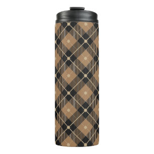 Trendy Black Brown Pset Pattern Thermosbeker