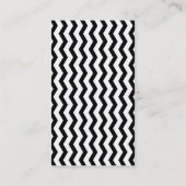 Trendy Black Chevron Zigzag Pattern Visitekaartjes (Achterkant)