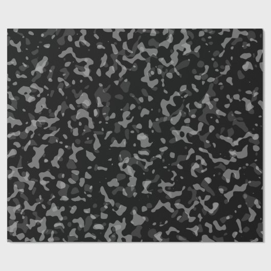 Trendy Black en Grey Camouflage Pattern Cadeaupapier (Vlak)