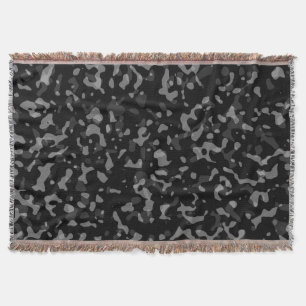 Trendy Black en Grey Camouflage Pattern Deken