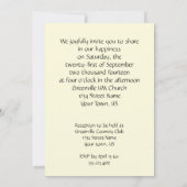 Trendy Black en Ivory Wedding Invitation Kaart (Achterkant)