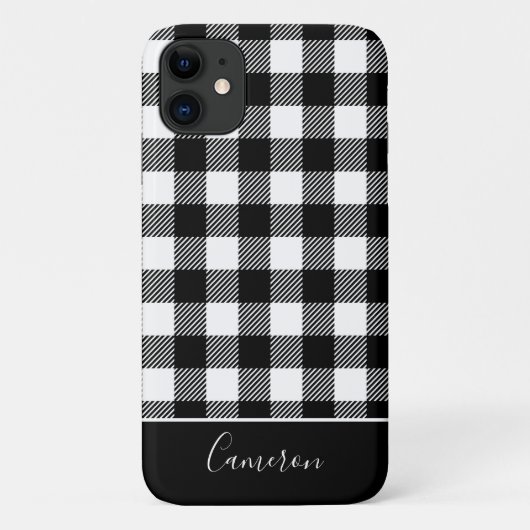 Trendy Black en White Buffalo Plays Personalized Case-Mate iPhone Case (Achterkant)