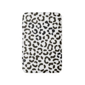 Trendy Black en White Leopard Print Pattern Badmat (Voorkant Verticaal)