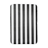 Trendy Black en White Wide Horizontal Stripes Badmat (Voorkant Verticaal)