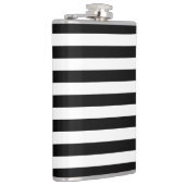 Trendy Black en White Wide Horizontal Stripes Heupfles (Rechts)