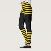 Trendy Black en Yellow Striped Leggings (Links)