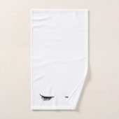 Trendy Black Eyelashes Silhouette Bad Handdoek (Handdoek)