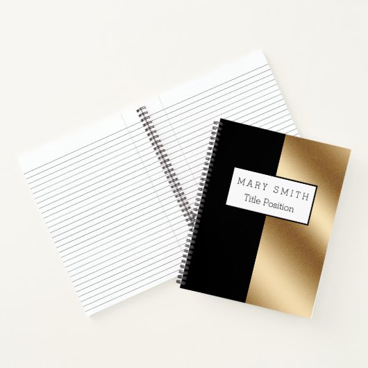 Trendy Black Gold Notitieboek (Binnen)