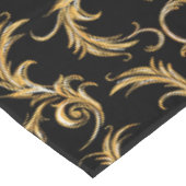 Trendy Black Golden Pattern Retro Tafelkleed (Gekanteld)