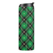 Trendy Black Green Pset Pattern Thermosbeker (Gedraaid links)