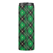 Trendy Black Green Pset Pattern Thermosbeker (Achterkant)