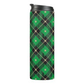 Trendy Black Green Pset Pattern Thermosbeker (Geroteerd rechts)