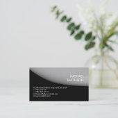 Trendy Black Grey Consultant Visitekaartje (Staand voorkant)