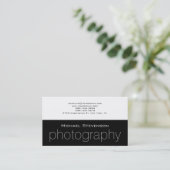 Trendy Black Grey Striped White Visitekaartje (Staand voorkant)