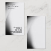 Trendy Black Grey White Monogram Visitekaartje (Voorkant / Achterkant)