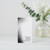 Trendy Black Grey White Monogram Visitekaartje (Staand voorkant)