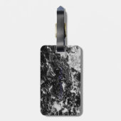 Trendy Black Marble, Pineapple - Gepersonaliseerd Bagagelabel (Achterkant verticaal)