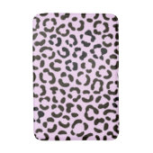 Trendy Black & Pink Leopard Fur Effect Patroon Badmat (Voorkant Verticaal)