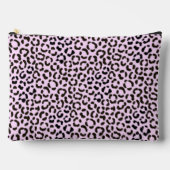 Trendy Black & Pink Leopard Fur Effect Rpt Pattern Etui (Voorkant)