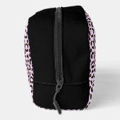 Trendy Black & Pink Leopard Fur Effect Rpt Pattern Toilettasje (Rechts)