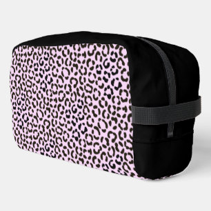 Trendy Black & Pink Leopard Fur Effect Rpt Pattern Toilettasje