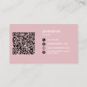 Trendy Black Pink & White Visitekaartje (Achterkant)