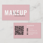 Trendy Black Pink & White Visitekaartje (Voorkant / Achterkant)