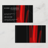 Trendy Black Red Charming Manager Visitekaartje (Voorkant / Achterkant)