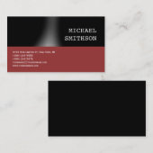 Trendy Black Red Consultant Visitekaartje (Voorkant / Achterkant)