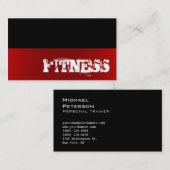 Trendy Black Red Fitness Sport Visitekaartje (Voorkant / Achterkant)