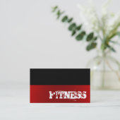 Trendy Black Red Fitness Sport Visitekaartje (Staand voorkant)