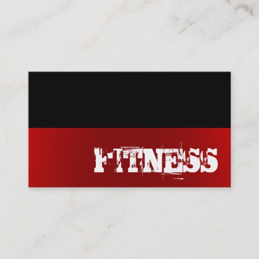 Trendy Black Red Fitness Sport Visitekaartje (Voorkant)