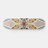 Trendy Black Red Yellow Tribal Skateboard Deck (Horizontaal)