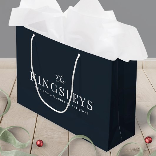 Trendy Black Stylish Modern Bold Typograhy Name Groot Cadeauzakje