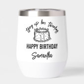 Trendy Black Tying Up Haar Twintiger 30ste Verjaar (Achterkant)