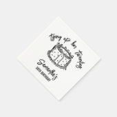 Trendy Black Tying Up Haar Twintiger 30ste Verjaar Servet (Hoek)