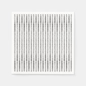 Trendy Black & White Abstract Pattern Paper Napkin Servetten (Voorkant)